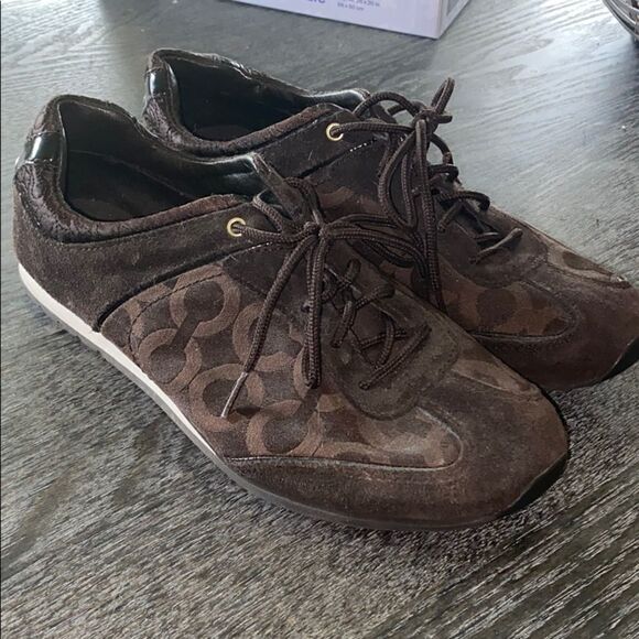 ‎Coach Kelbie Monogram Shoes Sneakers Sz 8.5 - Picture 1 of 6